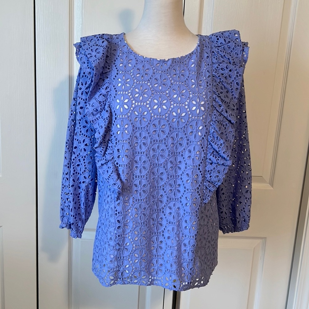 Lilly Pulitzer womens NWT Primm purple top size Large